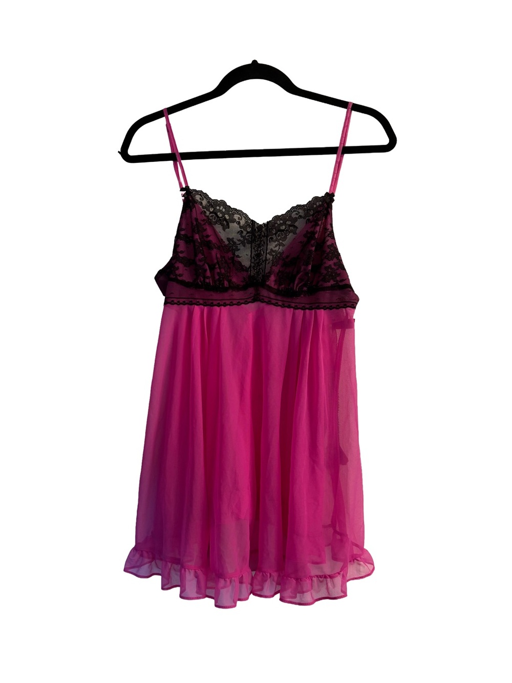 NWT Vintage Y2K Betsey Johnson Intimates Tricot & Lace Babydoll Set